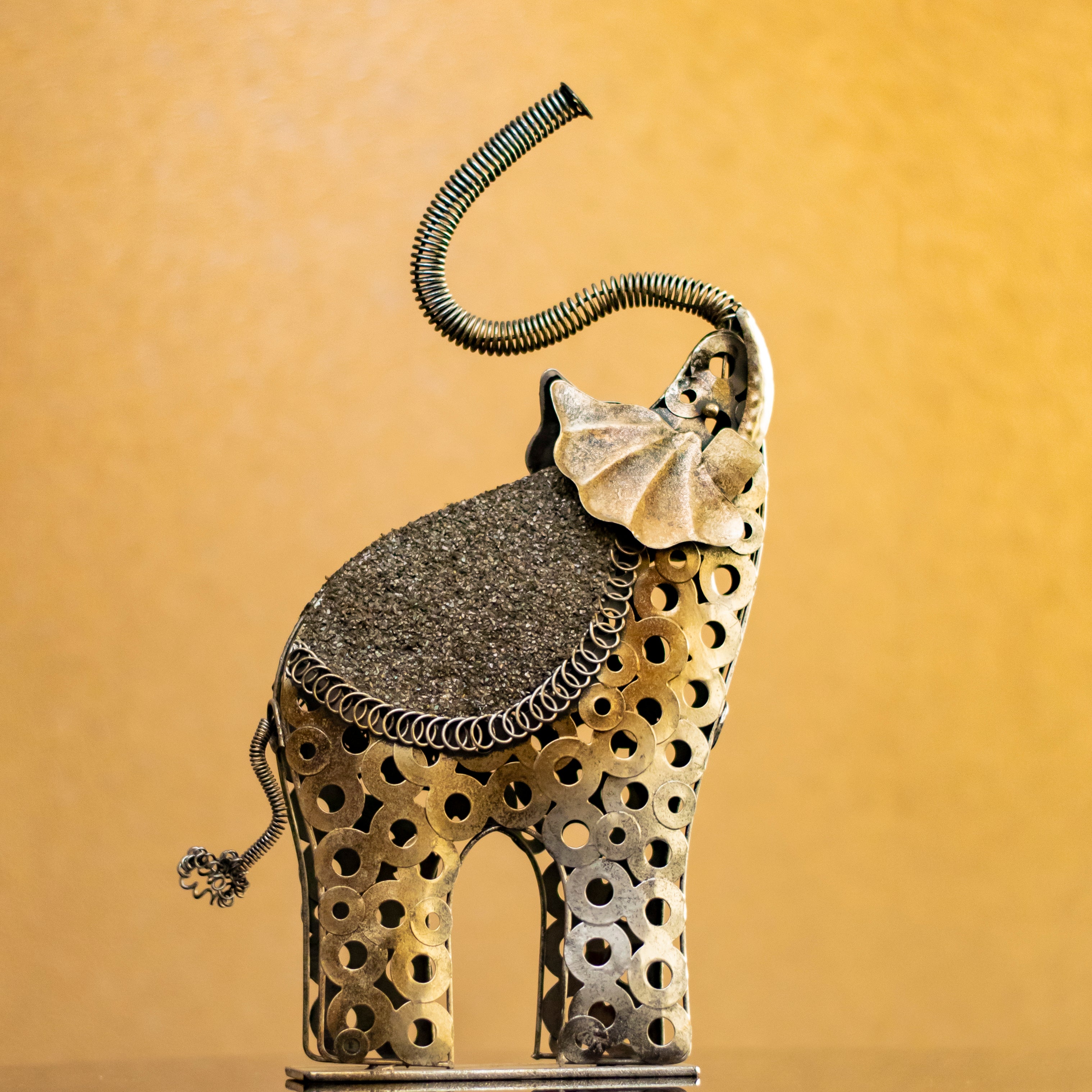 Metal Elephant Showpiece 2 pieces set