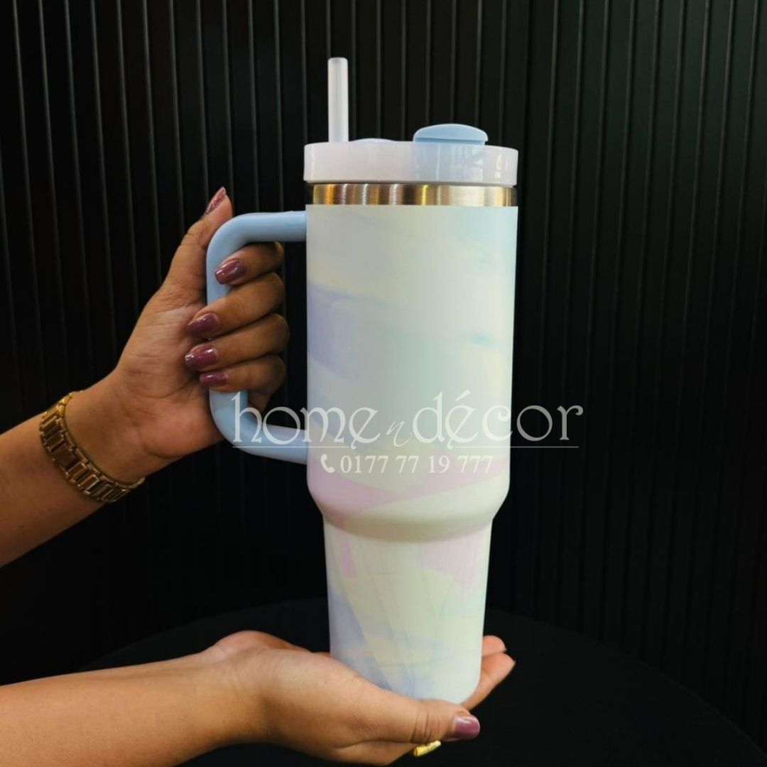 Flip-Straw Car Tumbler Insulated Mug