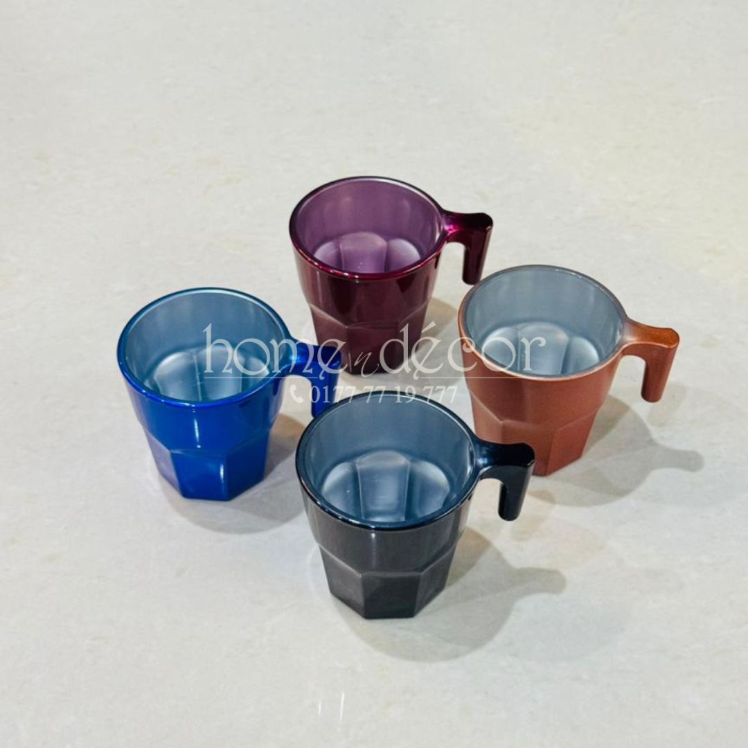 Multi- Colored Unbreakable Espresso set- 4 Pcs Set