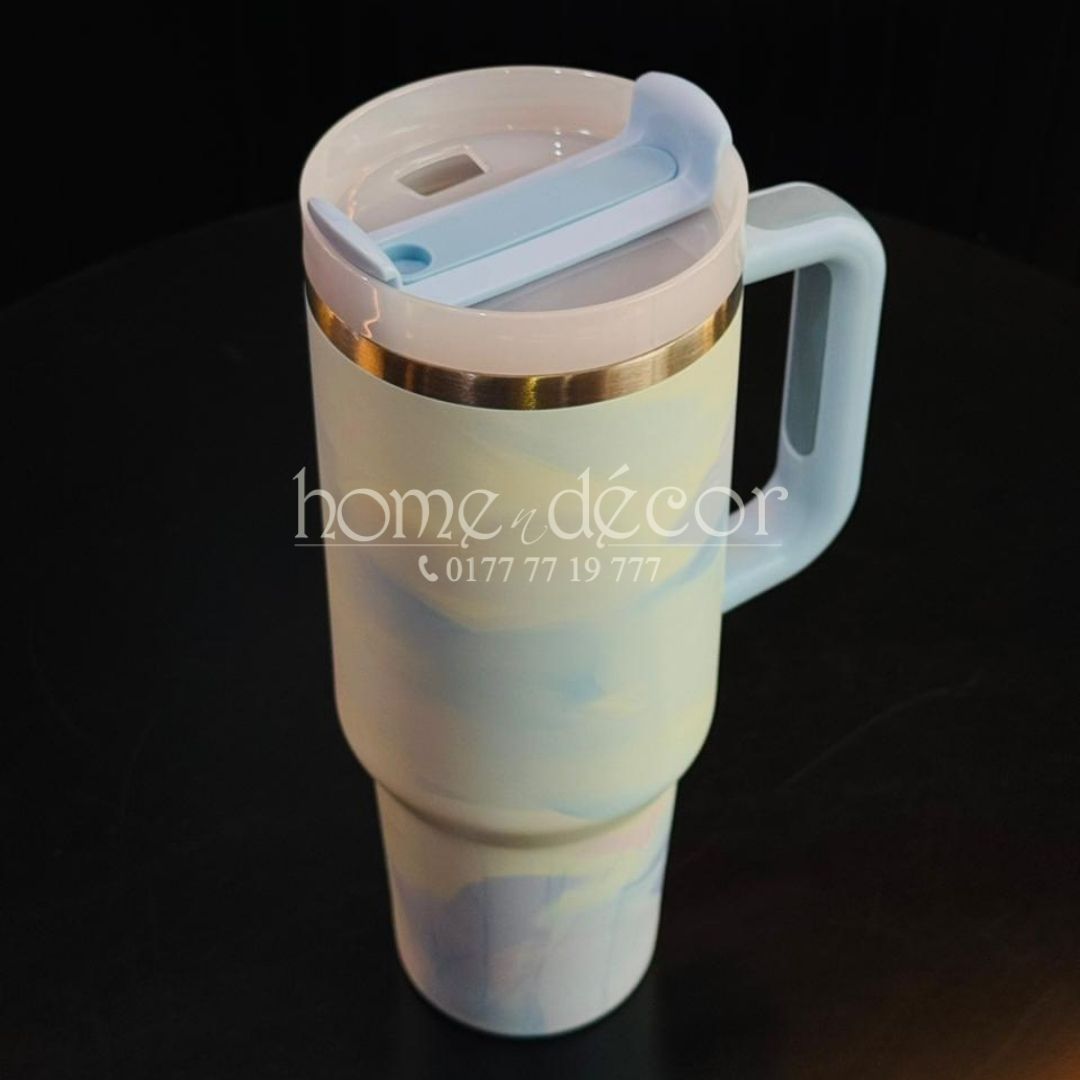 Flip-Straw Car Tumbler Insulated Mug