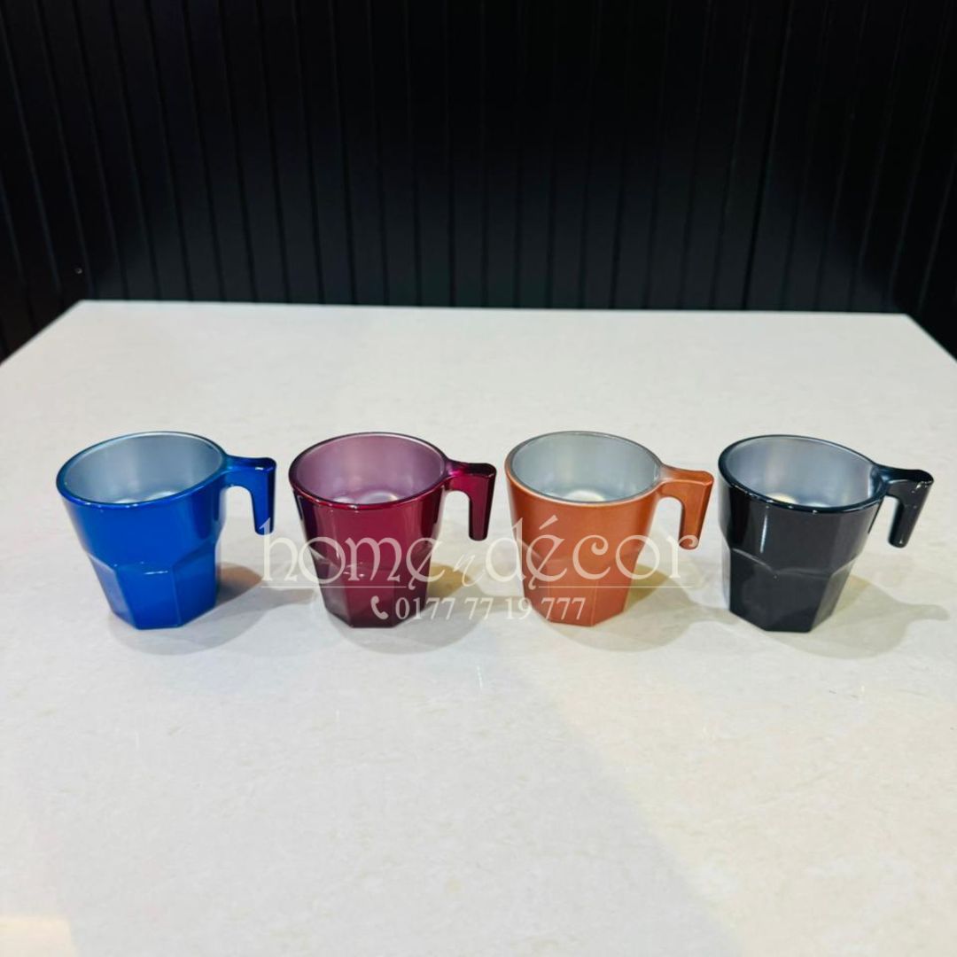 Multi- Colored Unbreakable Espresso set- 4 Pcs Set