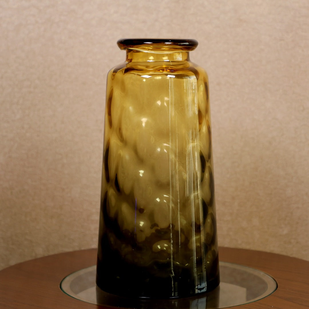Shaded Cut Glass Vase