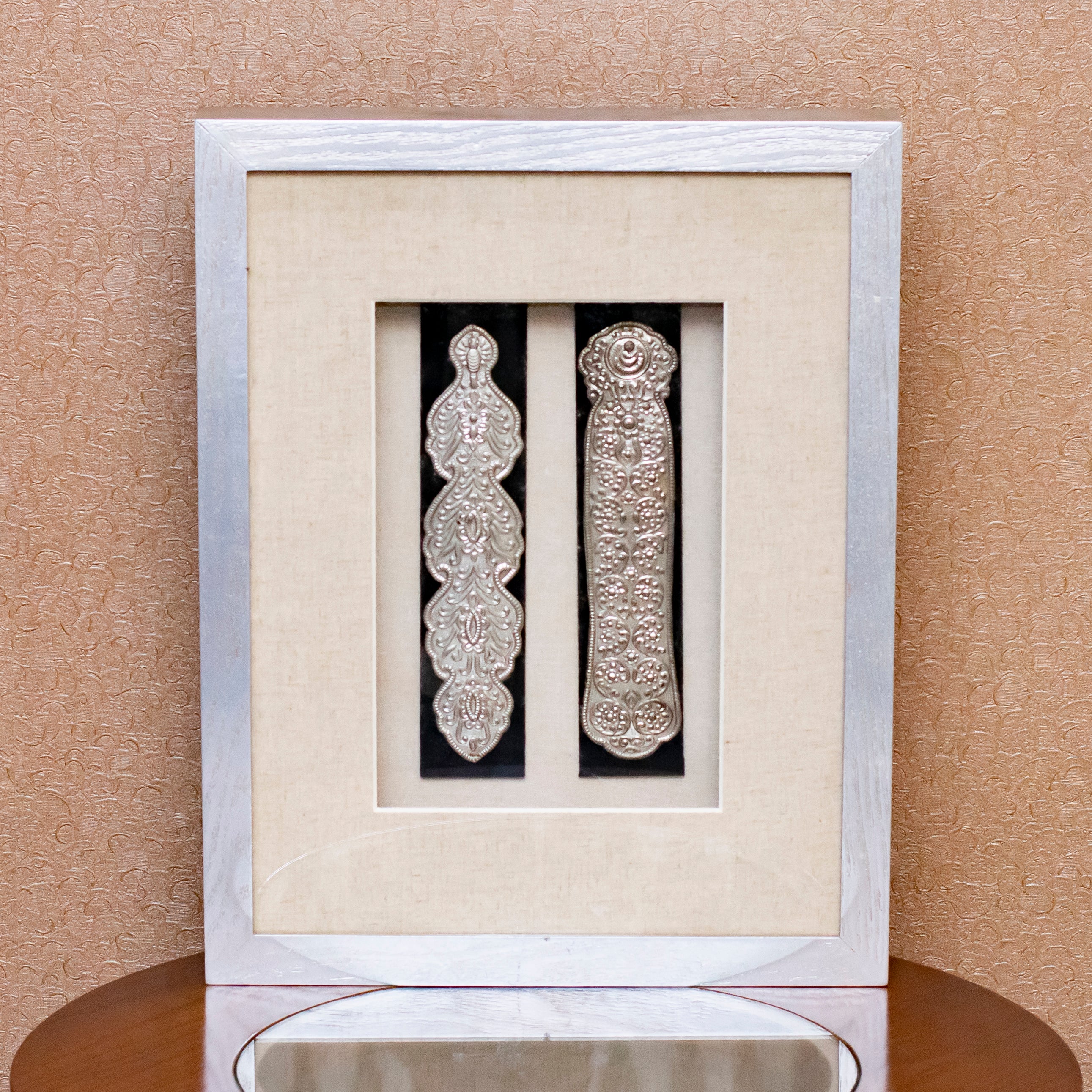 Wooden w. Silver Decorative Wall Art – Moonshine