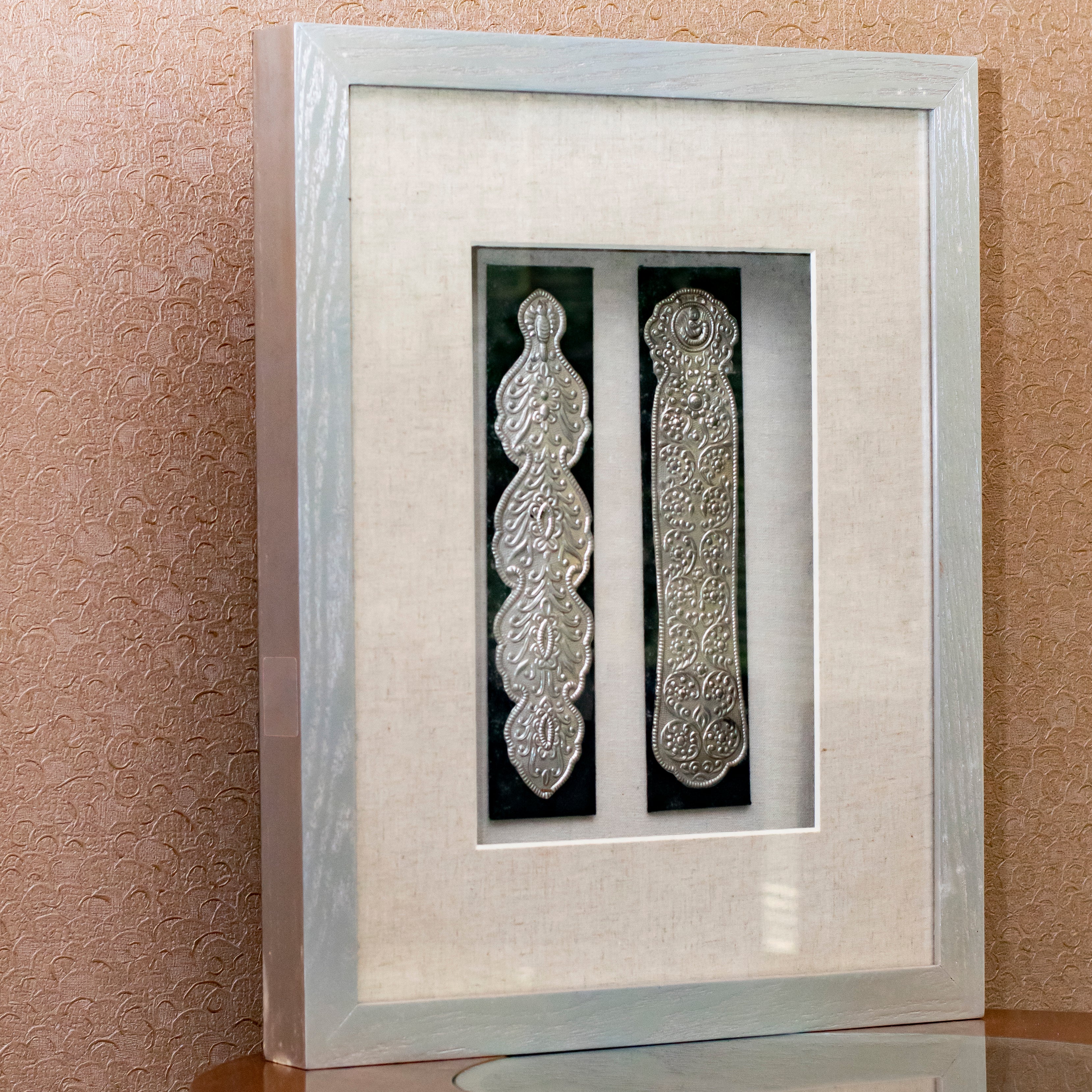 Wooden w. Silver Decorative Wall Art – Moonshine