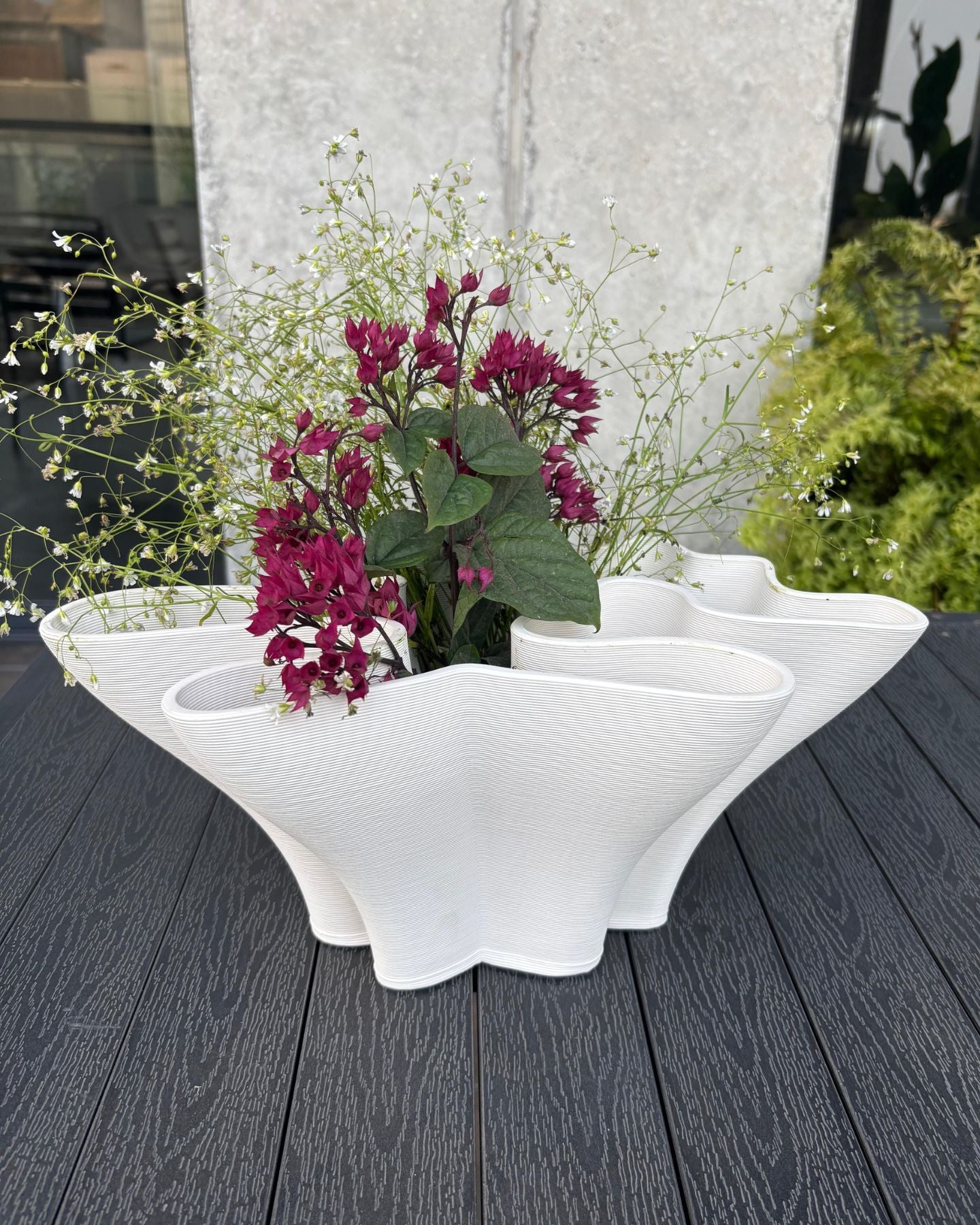 Modern Swirled Ceramic Vase - 2 different size