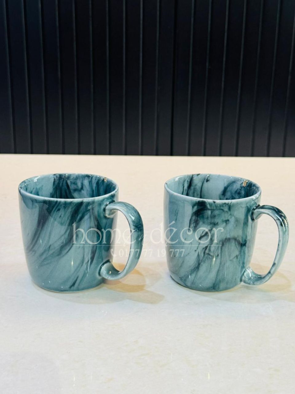 Grey Marble Mug 2 pcs set