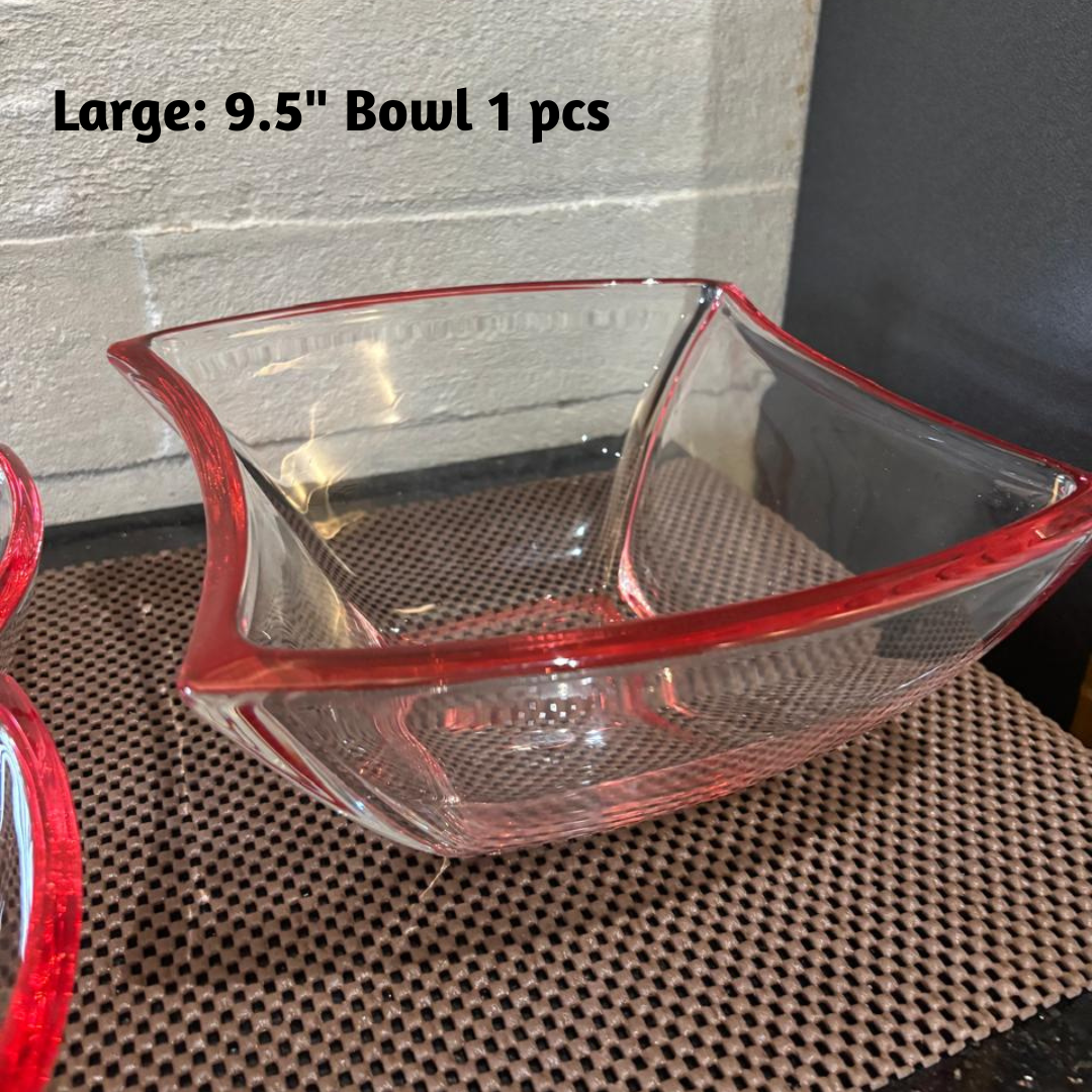German Walther Glass Serving bowl 3 pcs set