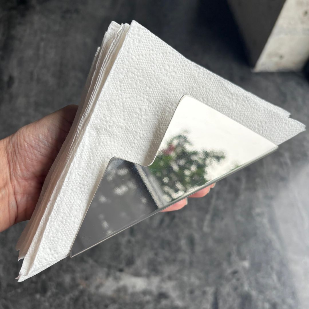 Matte SS Double Peak Napkin Holder