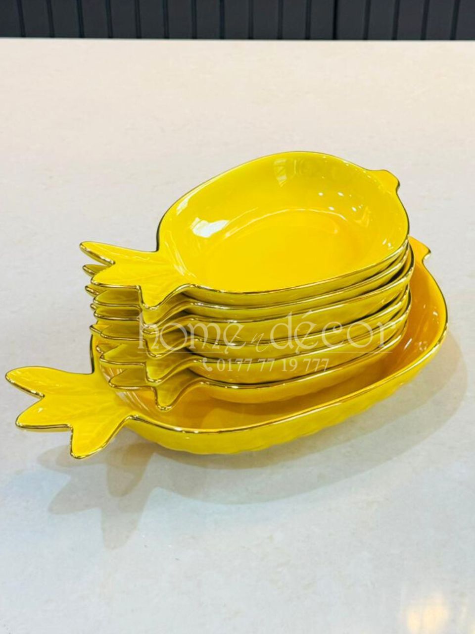 Happy Pineapple Appetizer Plates- 7 pcs set