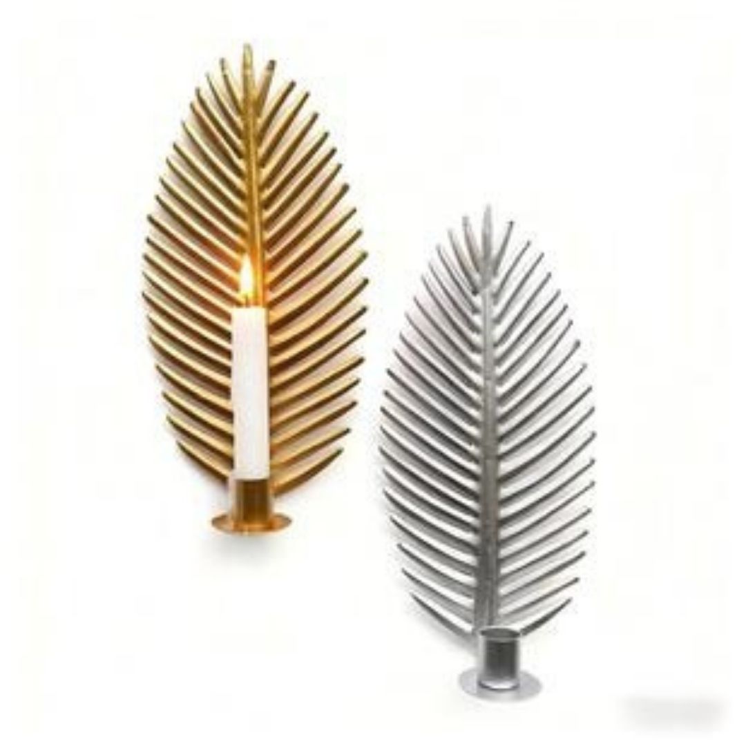 Metal Leaf Candle Holder 2 Different color