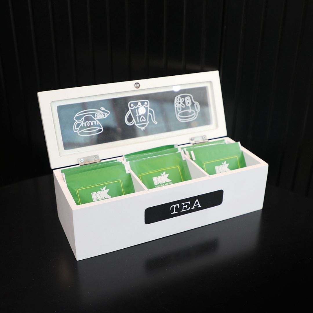 Tea Bag Storage - 3 Compartment