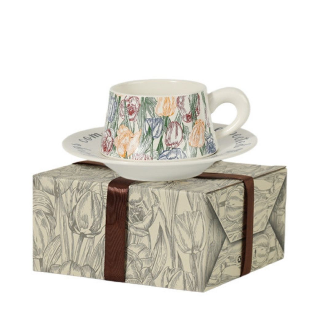 Ceramic Single Cup & Saucer 2 PC Set