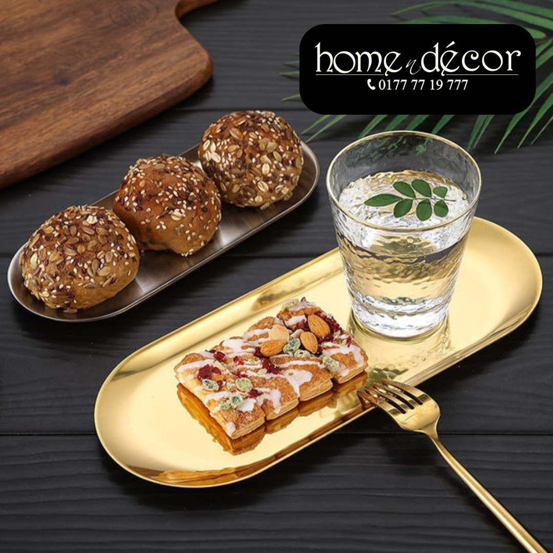 Golden & Silver Stainless Steel Tray