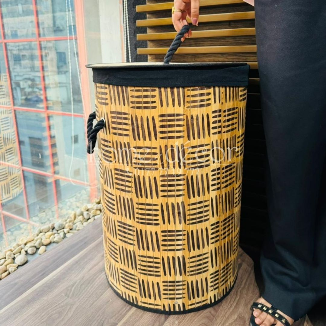 Folding Bamboo Laundry Basket