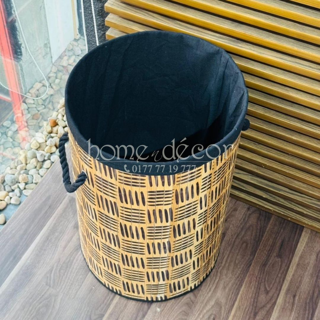 Folding Bamboo Laundry Basket