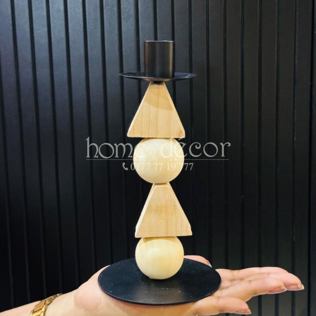 Wood People Candle Stand