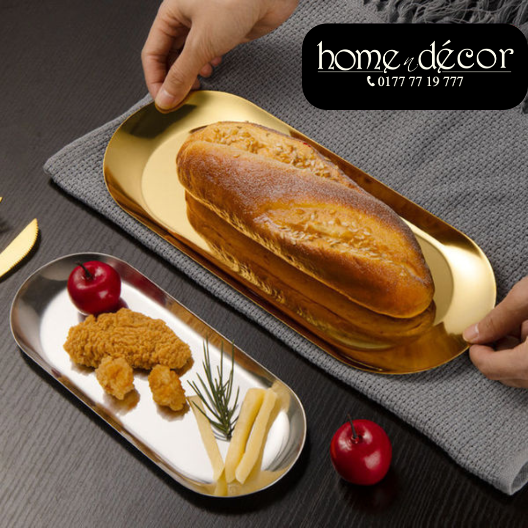 Golden & Silver Stainless Steel Tray