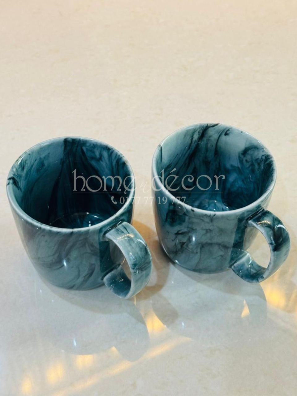 Grey Marble Mug 2 pcs set