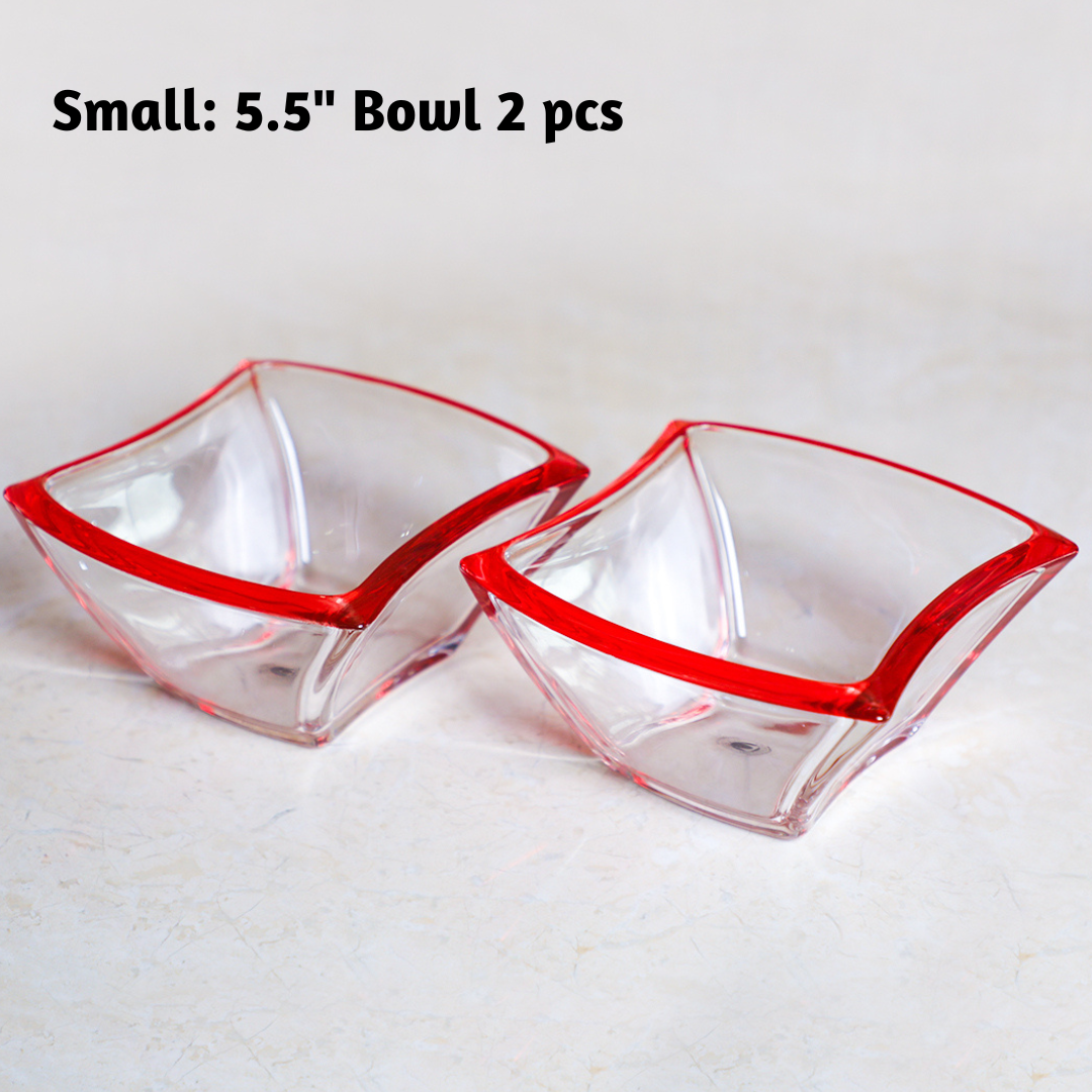 German Walther Glass Serving bowl 3 pcs set