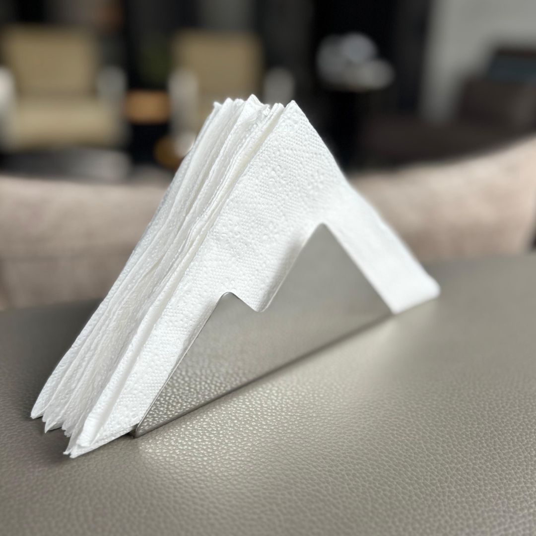 Matte SS Double Peak Napkin Holder