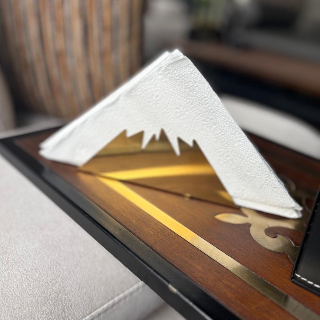 Modern Abstract Golden Snow-peak Napkin Holder