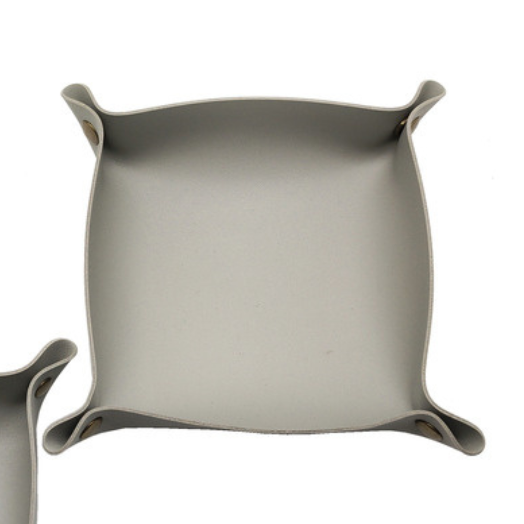 Leather key/trinket storage basket