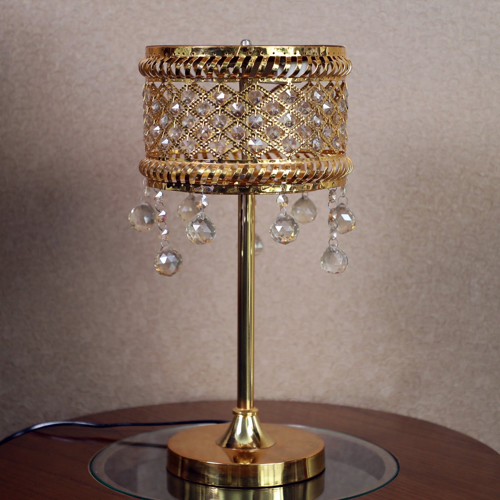Crystal Table Lamp-Golden