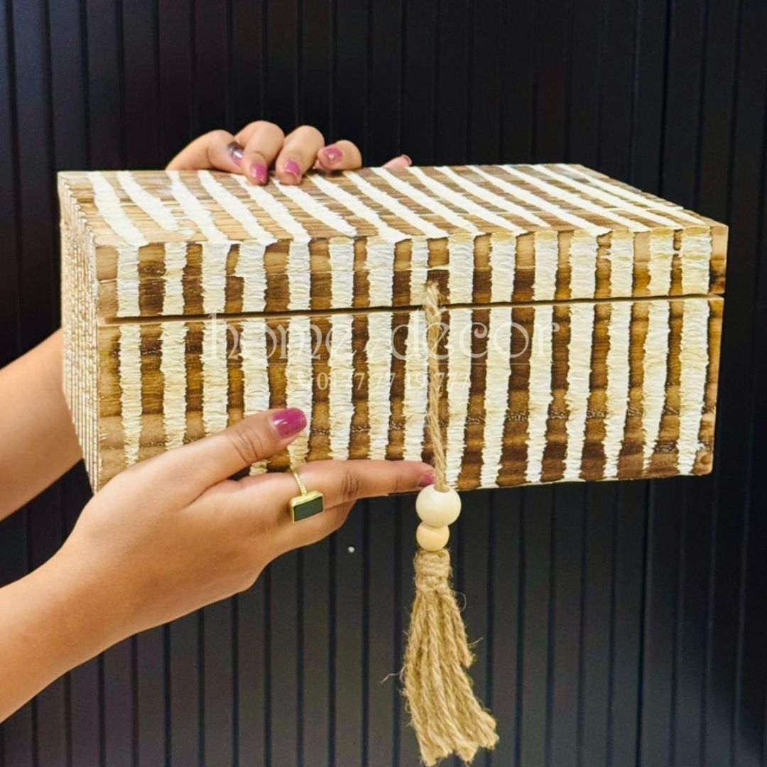 Bamboo Wood Storage Box- 3 size