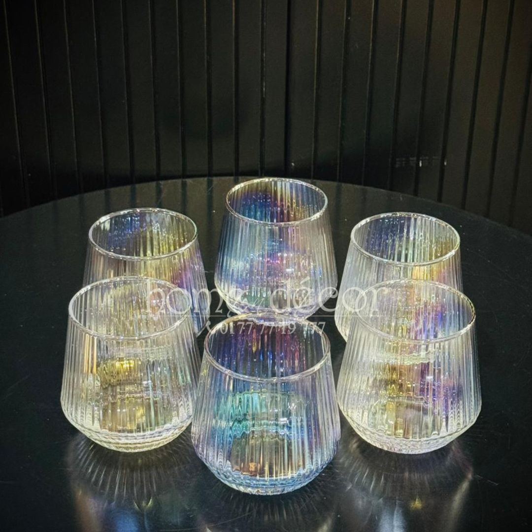 Shaded Striped  Glass Set