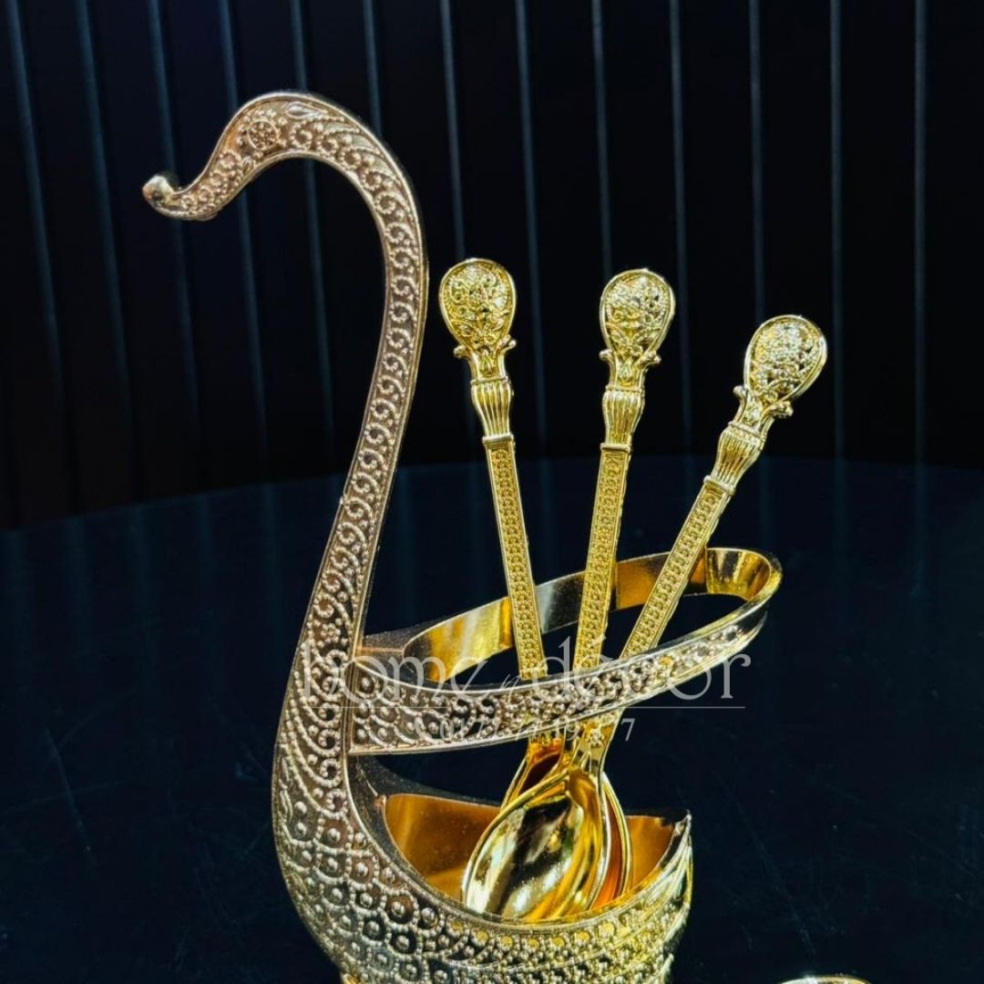 Golden Swan- 6 Teaspoon Set