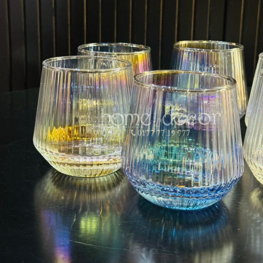 Shaded Striped  Glass Set