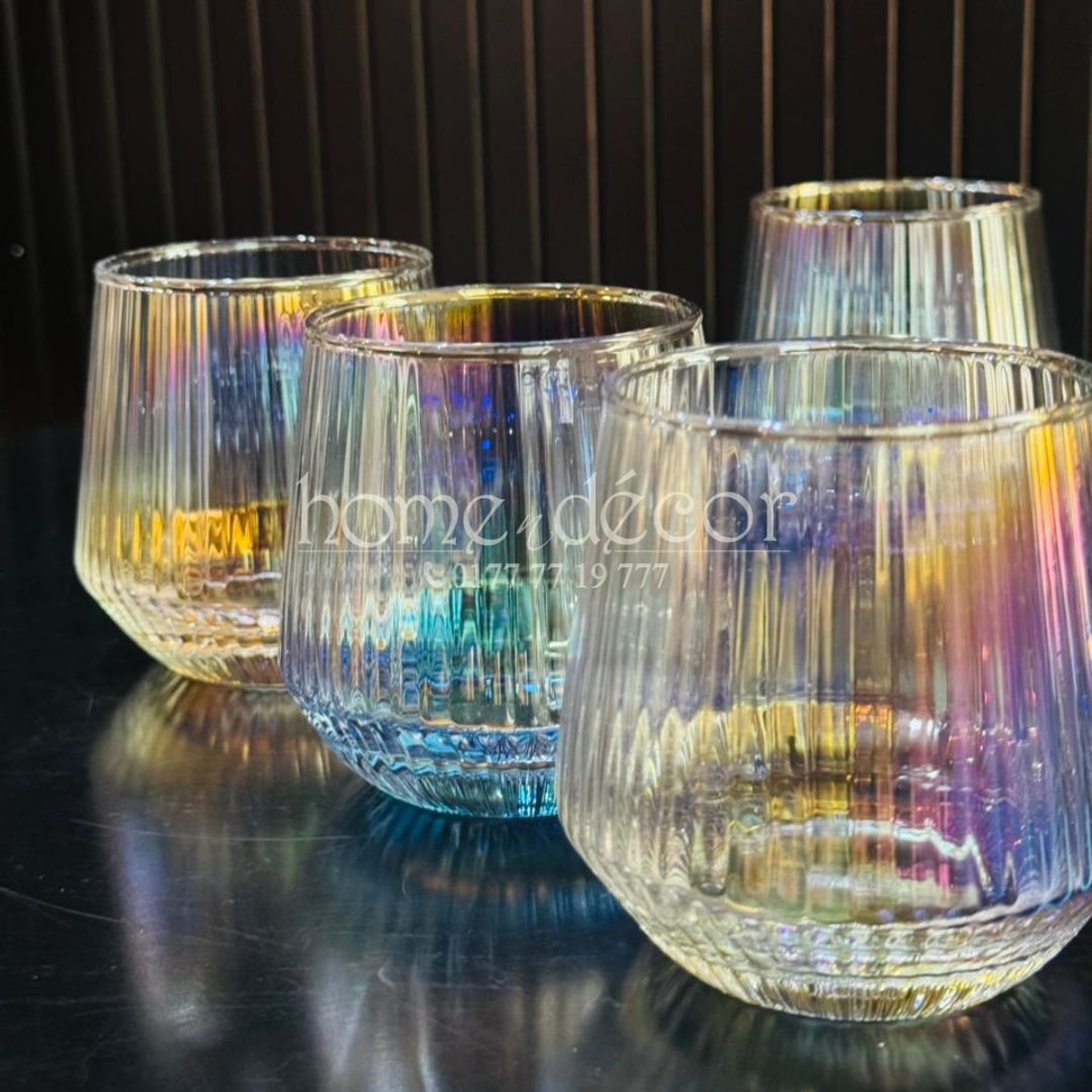 Shaded Striped  Glass Set