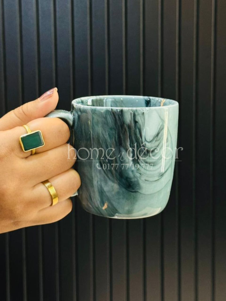Grey Marble Mug 2 pcs set