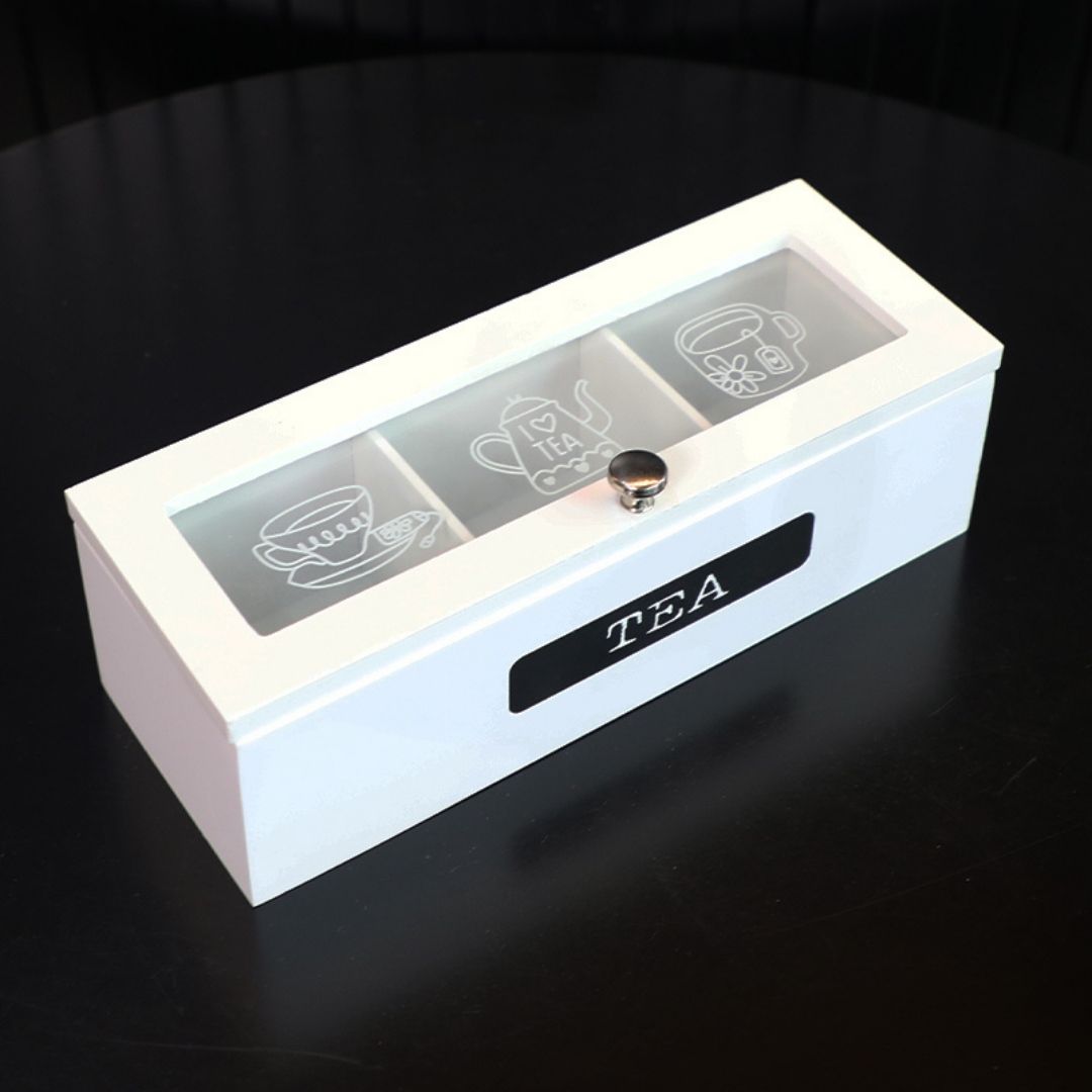 Tea Bag Storage - 3 Compartment
