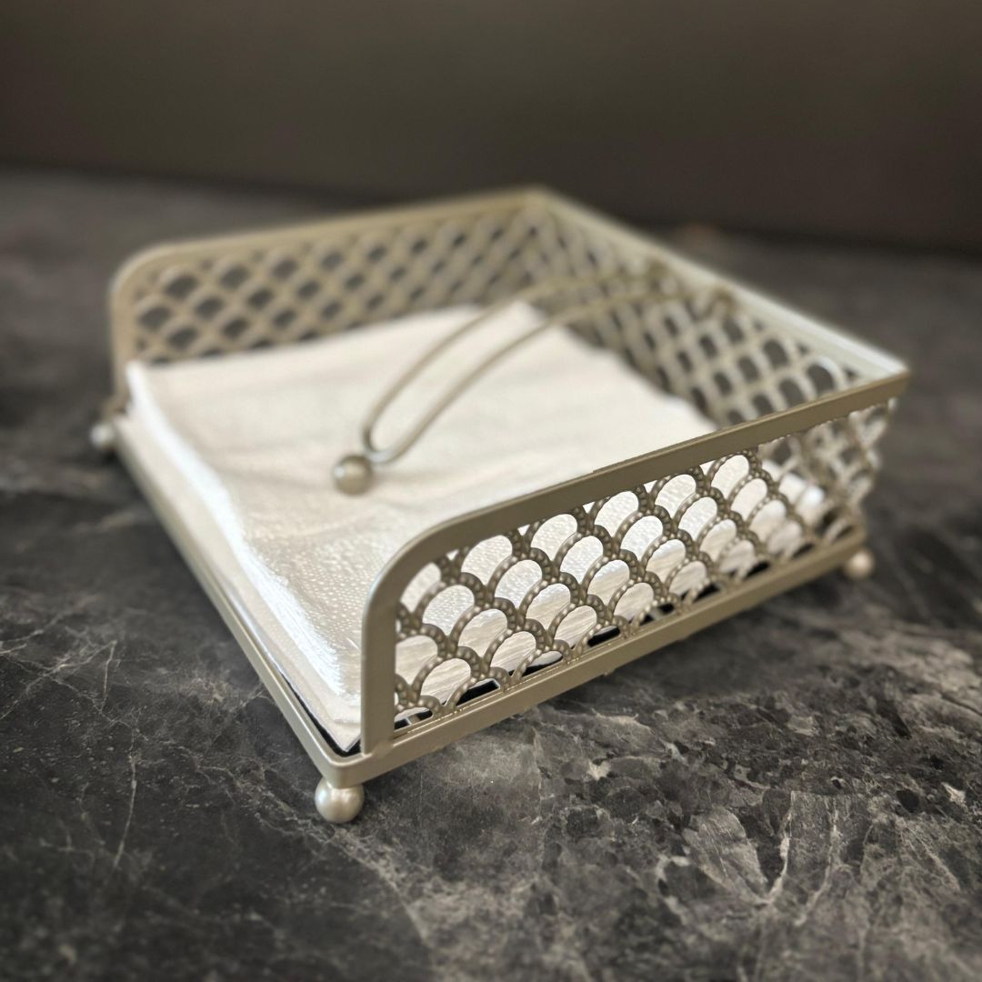 Dark Grey/ Deep beige Large Nordic  Napkin Holder