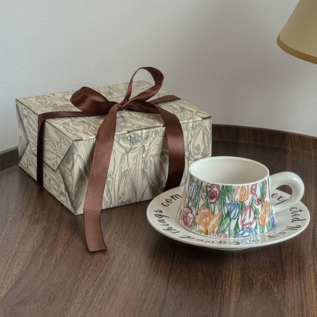 Ceramic Single Cup & Saucer 2 PC Set