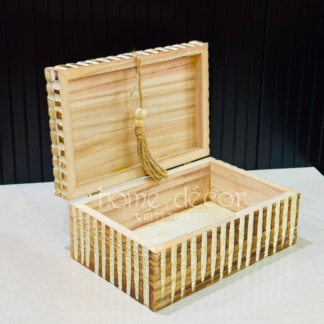 Bamboo Wood Storage Box- 3 size