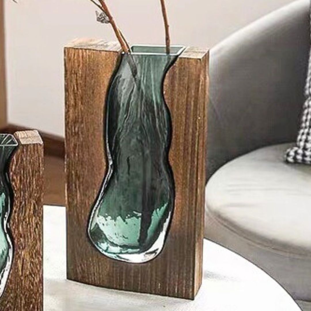 Wooden Block Designer Vase