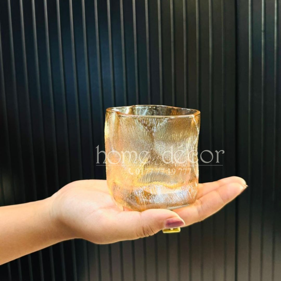 Wavy Golden Glass Set