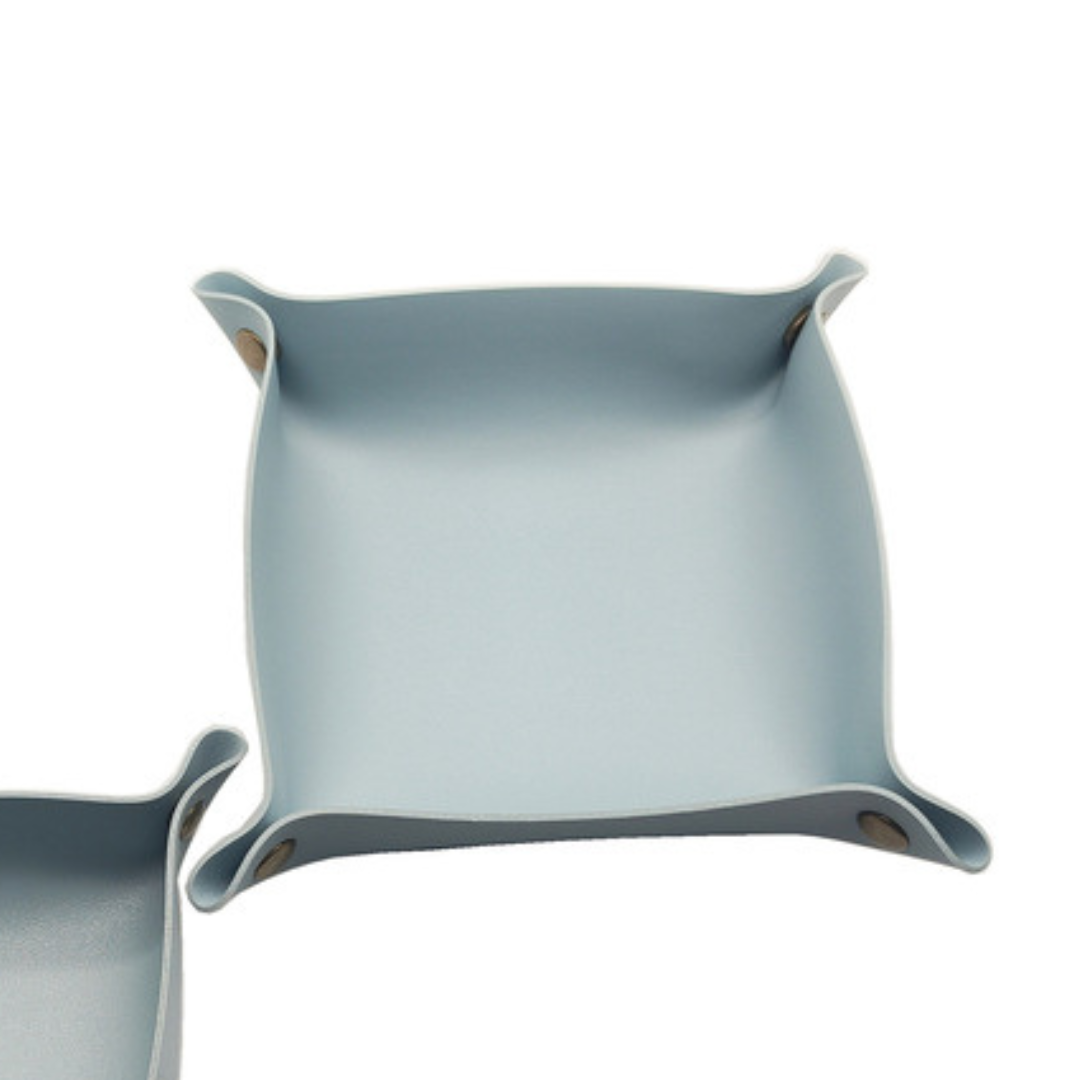 Leather key/trinket storage basket