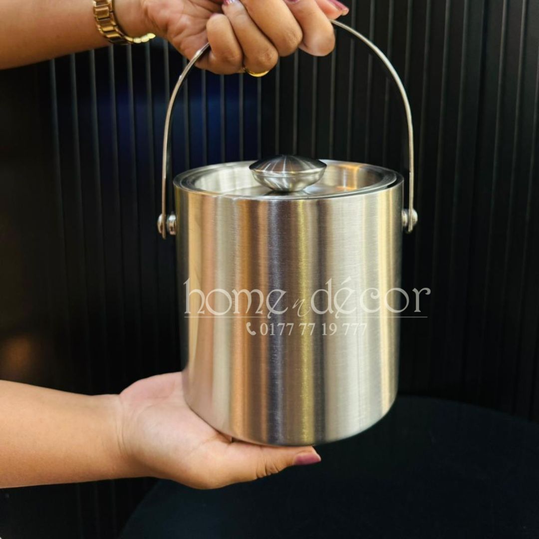 Stainless Steel- Ice Bucket with Lid