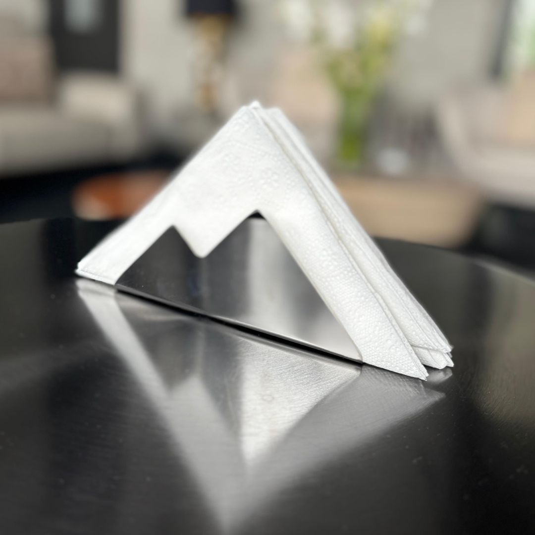Matte SS Double Peak Napkin Holder