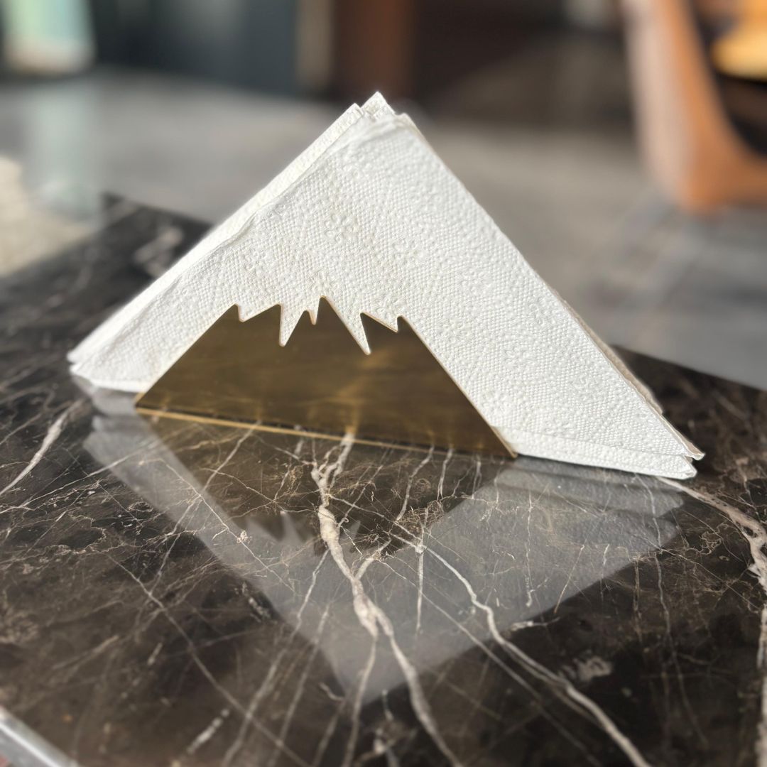 Modern Abstract Golden Snow-peak Napkin Holder