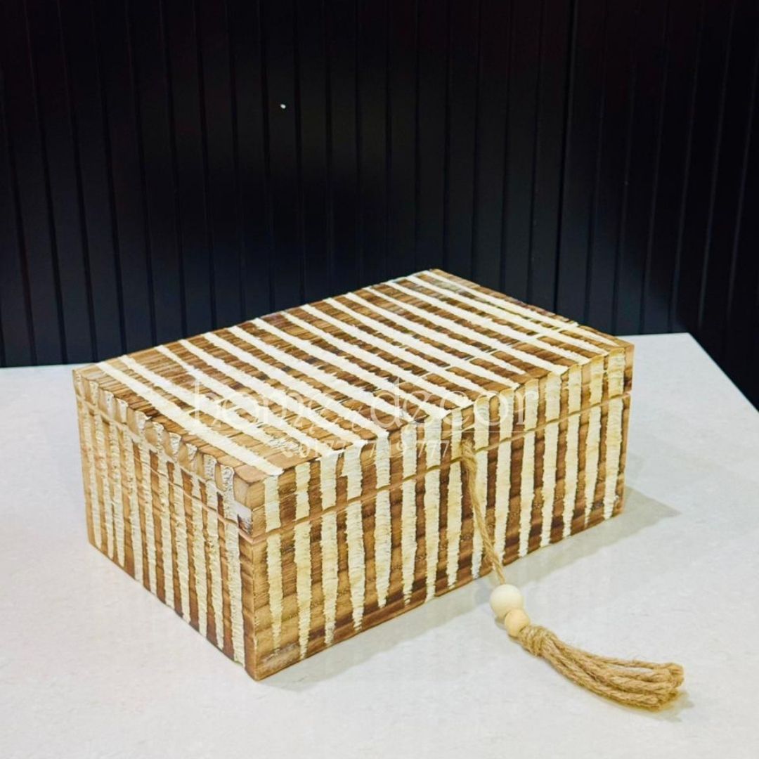 Bamboo Wood Storage Box- 3 size