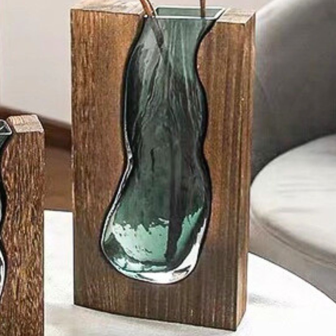 Wooden Block Designer Vase