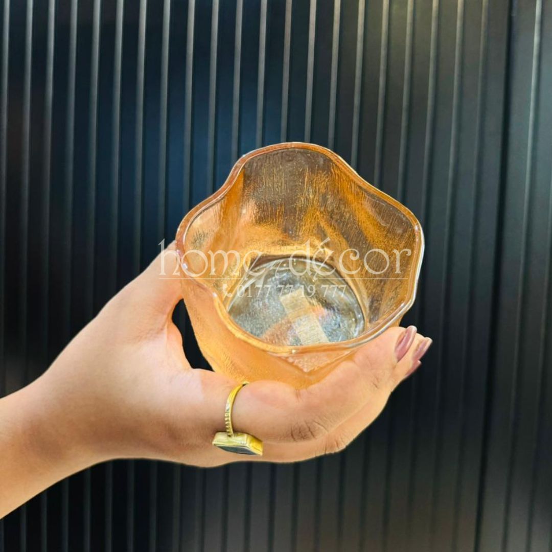 Wavy Golden Glass Set