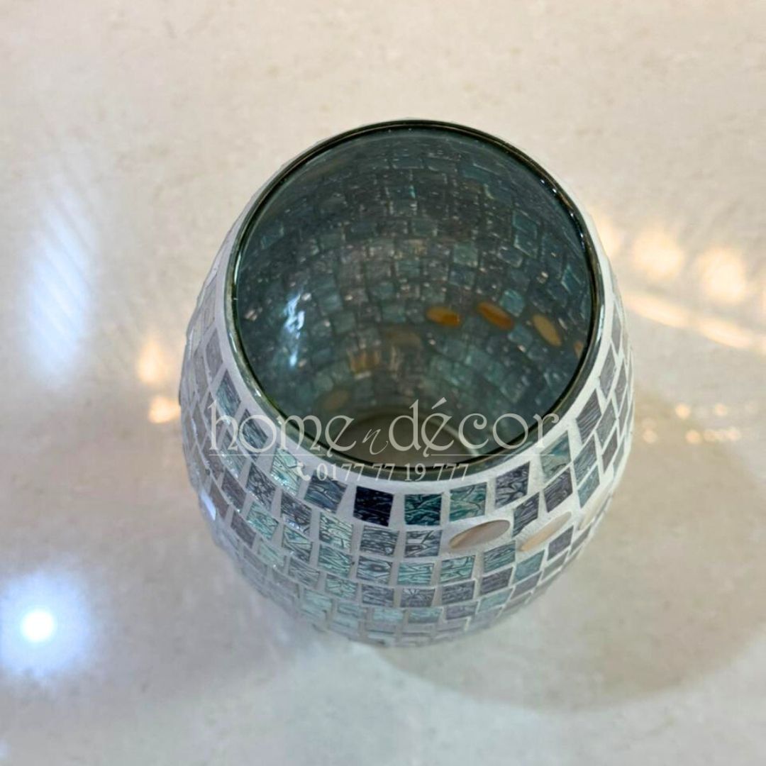 Meditteranean Blue  Mosaic Vase