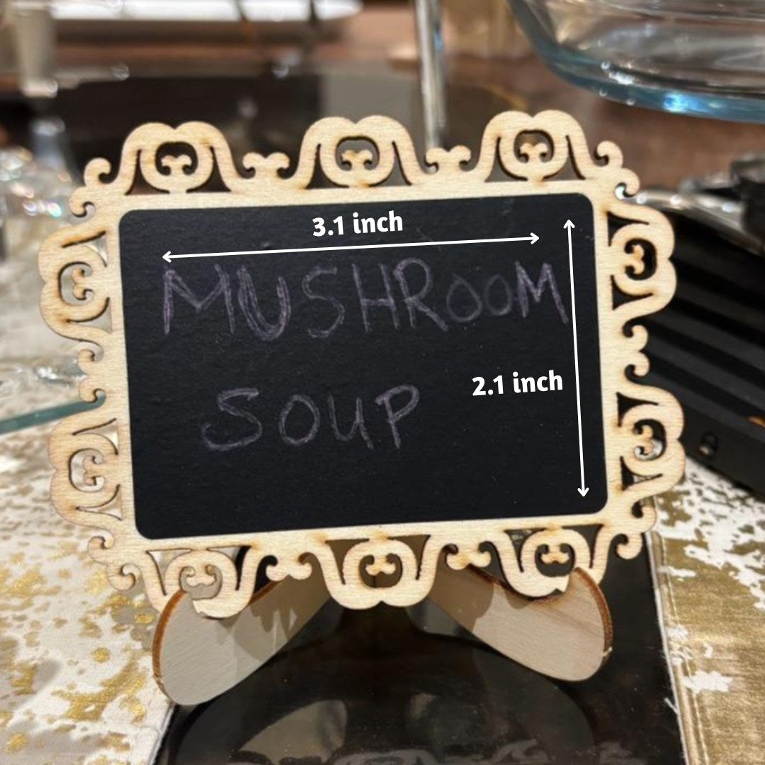 Wooden Food Label Stands- 6 pcs set