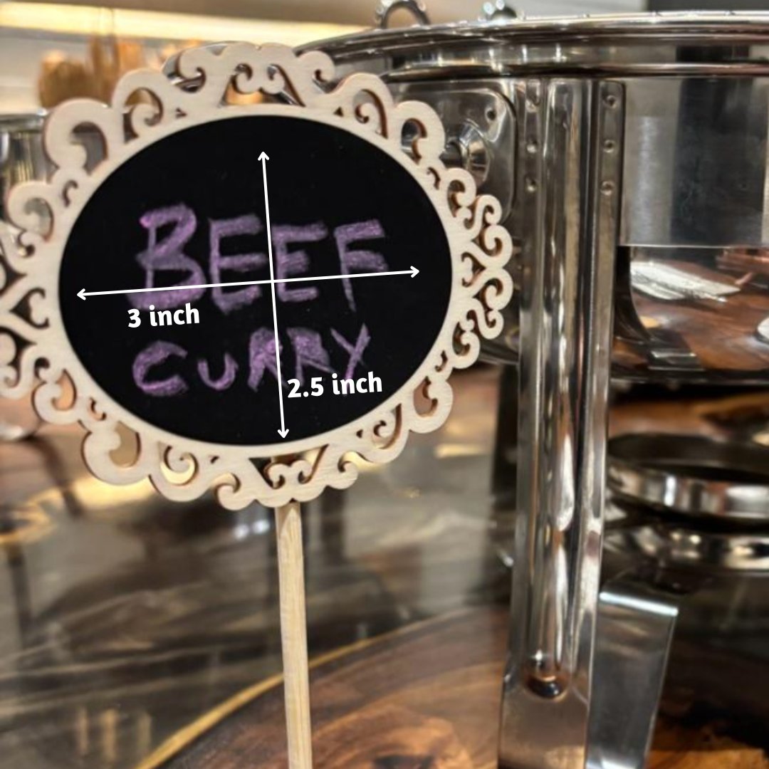 Wooden Food Label Stands- 6 pcs set