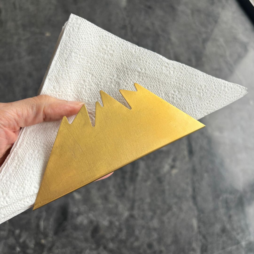 Modern Abstract Golden Snow-peak Napkin Holder